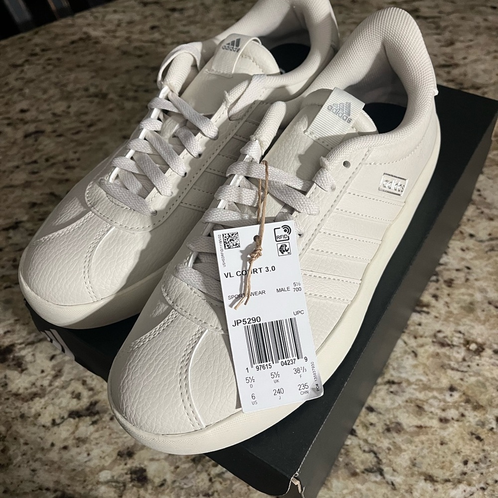 Adidas Men's White VL Court Sneakers